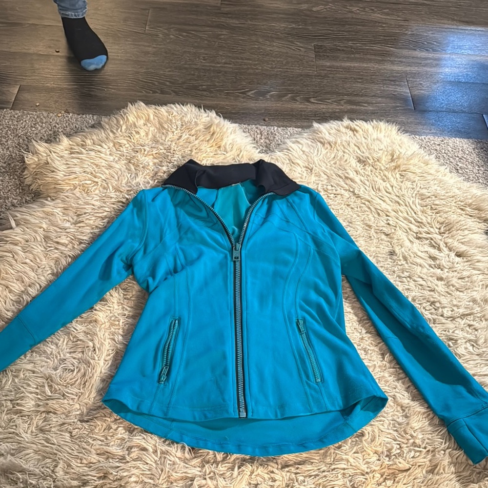 lululemon athletica Blue Cowl Neck Sweater